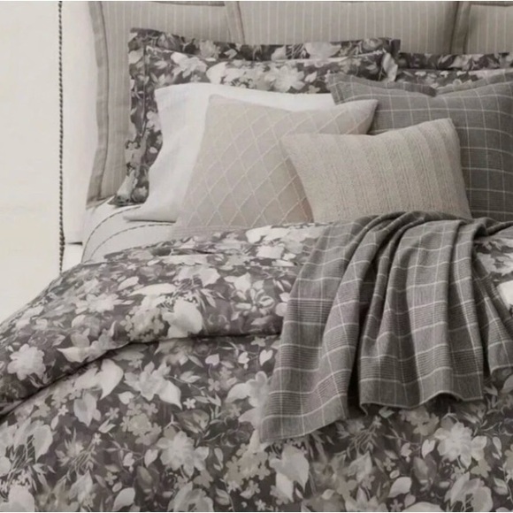 Ralph Lauren Bedding Avery Duvet Cover Charcoal Heather Full/Queen 92x96 NWT - Picture 1 of 9